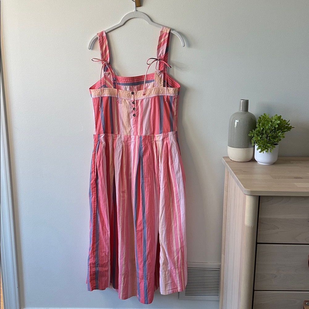 Free People Primavera striped drop-waist sun dress NWOT - Picture 4 of 8